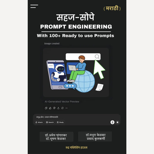 Sahaj Sope Prompt Engineering By Dr. Amey Pangarkar, Dr. Bhushan Kelkar, Dr. Madhura Kelkar, Prasad Kulkarni (सहज सोपे प्रॉम्प्ट इंजिनिअरिंग - लेखक - डॉ. अमेय पांगारकर, डॉ. भूषण केळकर, डॉ. मधुरा केळकर, प्रसाद कुलकर्णी )